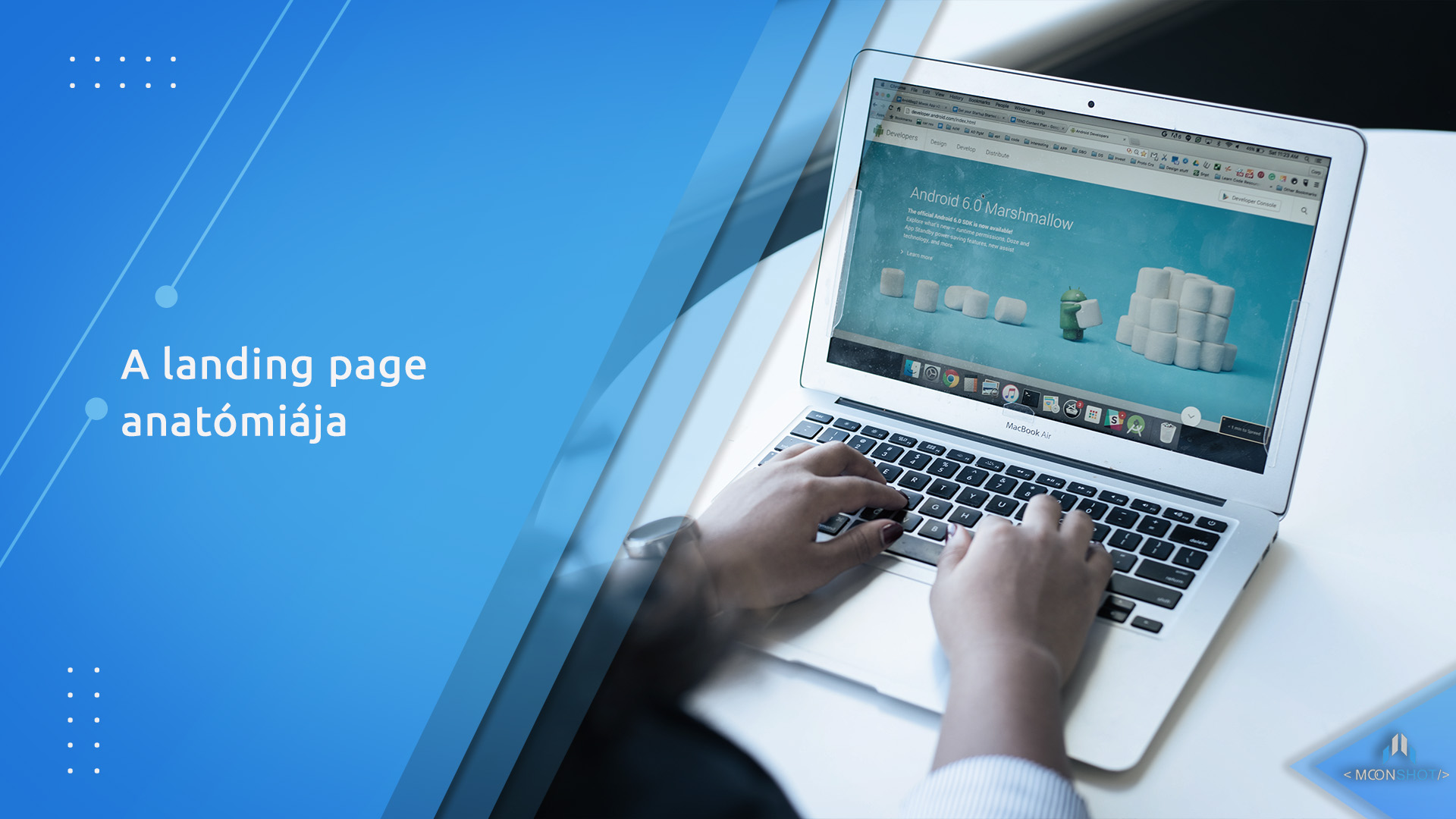 a landing page anatomiaja header